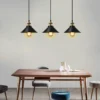 kf-S6282ebf4aee040ea9ca68f6e043069e4f Pendente Forma Chapéu Chinês Design Industrial Preto