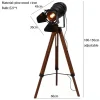 kf-S6dfef2ca835a489d8da45f5cd77dbb79Y-L-mpadas-de-assoalho-de-madeira-vintage-americano-Fotografia-Loft-Industrial-Bar-Est-dio-Criativo-Retro Luminária Piso Tripé Madeira Vintage Americano