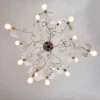 kf-S701036e8df2749938fedd28a23f586d7h-Art-Living-Room-Ceiling-Light-Dining-Room-Pendant-American-Nordic-Bedroom-Pendant-Flower-Feather-Full-Copper Lustre Moderno Réplica Birdie