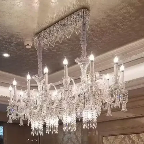 Lustre De Cristal Maria Tereza Retangular Marca Miresa