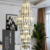 kf-S8397074ef04f40ba9d1ee13061737956a Lustre Duplex De Cristal Longo Para Escadas