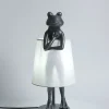 Abajur Moderno Escultura De Sapo com Cúpula Redonda Tecido