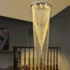 Lustre Cristal Asfuor K9 Corda Para Escadas