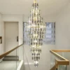 kf-S9066b53935fe4d94abd555e312745569o-Duplex-Edif-cio-Lustre-De-Cristal-Longo-L-mpada-De-Hotel-De-Luxo-High-End-Escadaria Lustre Duplex De Cristal Longo Para Escadas