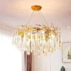 kf-S91c2e365ecf74ea19d2e4e3188dc0db3P-Luxo-led-lustre-n-rdico-6-8-12-cabe-a-k9-de-cristal-luz-do-candelabro Lustre Dourado Moderno Galhos Com Gotas Cristais Asfuor K9