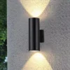 Arandela Cilindro Alumínio Cinza ou Preto Para Jardins ou Fachadas Arandela Cilindro Alumínio Cinza ou Preto Para Jardins ou Fachadas