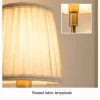 Arandela Dourado Estilo Americano Cúpula Tecido Plissada