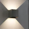 Conjunto Duplo De Arandela Alumínio Preto Cubo LED 9W AC90-260V Bivolt