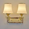 Arandela Dourado Com Pingente De Cristal K9