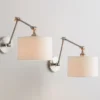 Arandela Moderna Confortável Cúpula Design Abajur Tecido Branco