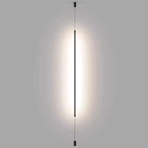 Pendente em Linha Minimalista Tubular Alumínio Preto