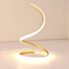 Luminária De Mesa Dourado Espiral Alumínio e LED Marca Miresa Luminária De Mesa Dourado Espiral Alumínio e LED Marca Miresa