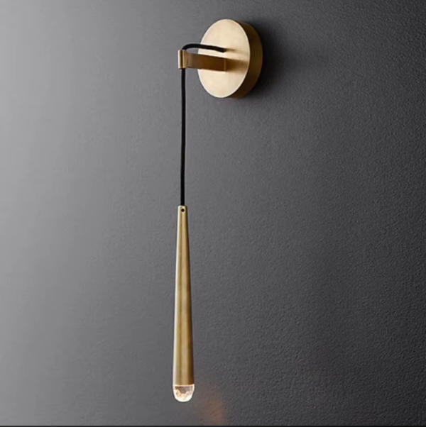 arandela-minimalista-dourada-gota-marca-miresa Arandela Minimalista Sofisticada Tudo Dourado