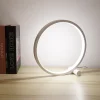 Luminária Mesa Moderno Circulo Alumínio e LED Touch