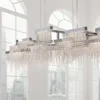 kf-S140fd91984b94848bcbff0b5376868418-Postmodern-Luxo-K9-Cristal-Lustre-Led-G9-A-o-Chrome-Lustre-Sala-de-Jantar-Sala-de Lustre De Cristal K9 Aço Cromado