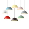 kf-S143ce825372544b39e8558a2802e6cbeG-Meia-redonda-luzes-pingente-moderno-e-minimalista-sal-o-de-exposi-o-lumin-ria-decorativa-restaurante Pendente Moderno 1/2 Esfera Alumínio
