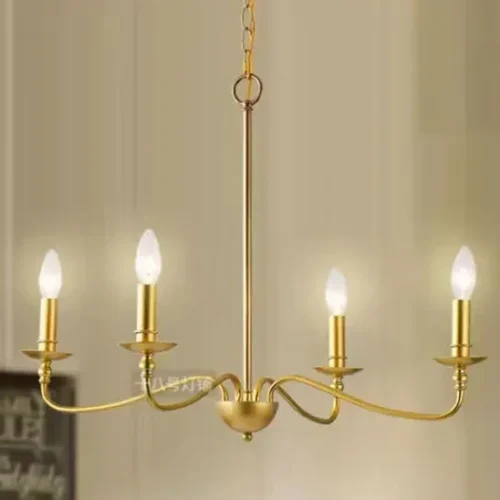 Lustre Candelabro Design Americano Dourado ou Preto