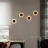 Arandela Círculo Alumínio Com Luz LED Indireta