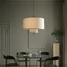 kf-S382e7144558245fc96e4f36ff6ebb0514-SANDYHA-Fabric-Art-Pendant-Lamp-candelabro-LED-simples-sala-de-estar-sala-de-jantar-lojas-ilumina Pendente Redondo de Tecido Iluminação Confortável | Miresa São Paulo