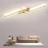 kf-S3aa5fcebd94e44d281034691df9f60cbO-Luz-de-teto-led-moderna-60-80-100cm-l-mpada-de-tira-longa-AC85-265V-sala Luminária Sobrepor Longa Alumínio AC85-265V Bivolt