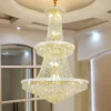 Lustre Grande Imperial De Luxo Cristal K9 Translúcido Para Escadas