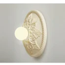 Arandela Esfera Branca Com Base Circular Design Francês