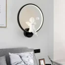 Arandela Argola Alumínio Com Escultura Anjo Sentado
