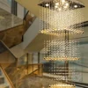Lustre Para Escadas Forma Quadrada Cristal Translúcido K9