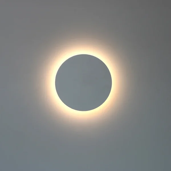 Arandela Círculo Alumínio Com Luz LED Indireta Marca Miresa