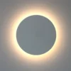 Arandela de alumínio círculo luz (Arandela Círculo Alumínio Com Luz LED Indireta), disponível na Miresa, loja-de-luminárias-São-Paulo.