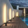 Luminária Piso Linear Preto Para Jardins AC85-265 IP65 Luminária Piso Linear Preto Para Jardins AC85-265 IP65