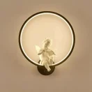 Arandela Argola Alumínio Com Escultura Anjo Sentado