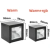 kf-S618f791f887b48a6b07b0ba1e200aa329-Diodo-emissor-de-luz-solar-ao-ar-livre-jardim-quadrado-l-mpada-parede-sensor-luz-solar Arandela Para Jardins Com Luz Solar IP65 E Sensor de Presença