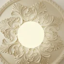 Arandela Esfera Branca Com Base Circular Design Francês