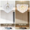 kf-S84e3d6fb01c44ffca00ba02ef75a992cz-Lustre-de-Vidro-Transparente-com-Feij-es-M-gicos-Luz-Francesa-Quarto-Luxo-Espetacular-Hotel-Lobby Lustre Dourado Despojado Com Bolas Vidro Listradas