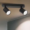 Spot Preto Foco Luz Direcionável Lâmpada GU10 Marca Miresa Spot Preto Foco Luz Direcionável Lâmpada GU10