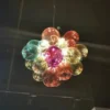 kf-S8ecb28710dd5497a8a76a2cc2254b390n-Bola-de-vidro-colorida-bolha-lustre-bal-o-design-n-rdico-sala-estar-quarto-decora-o Lustre Balão Colorido Design Orgânico
