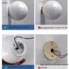 Arandela Moderna Bola De Vidro Branco