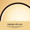 Luminária Mesa Moderno Circulo Alumínio e LED Touch