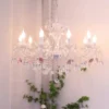 Lustre Provençal Romântico De Cristal: lustre de cristal provençal romântico, oferecido pela Miresa, loja-de-luminárias-São-Paulo.
