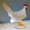 kf-S99d474c5cbec4f86be1320c4a55069cag-Decorativo-Simulado-Animal-Night-Lights-Engra-ado-P-scoa-Home-Decor-Festa-Carnaval-Chicken-Lamp-Chick Luminária Infantil Forma de Galinha