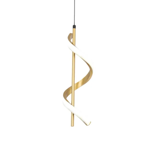 Pendente Dourado Alumínio Espiral