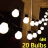 Cordão Varal Luz Lâmpada Bulbo Para Jardins