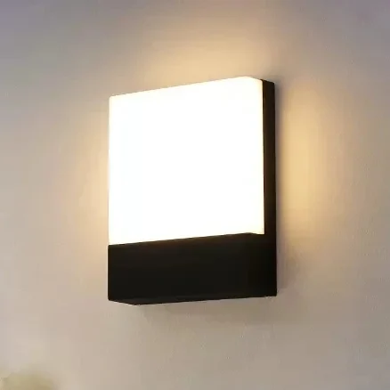 Arandela Moderna Quadrada Para Jardins