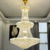 Lustre Grande Imperial De Luxo Cristal K9 Translúcido Para Escadas