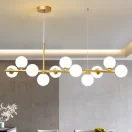 Lustre Retangular Sputnik Bola Vidro Marca Miresa Lustre Retangular Sputnik Bola Vidro