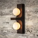 Arandela Art Deco Bola De Vidro Branco Marca Miresa Arandela Art Deco Bola De Vidro Branco
