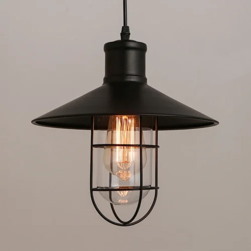 Pendente Industrial Loft Preto Gaiola