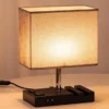 kf-Sda77519da8344a56a084c6191a32ca06s-Bot-o-escurecimento-decorativa-abajur-titular-do-telefone-m-vel-carregamento-sem-fio-l-mpada-de Abajur Cúpula Tecido Quadrada Carregamento Sem Fio Entrada USB