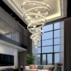kf-Sf0f8f0d6ca3344c98ef9cbdfab0751c0v Lustre Para Escadas Grande Argola De Cristal Translúcido K9